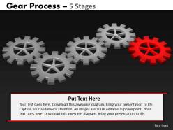 77 gears process 5 stages style 2 powerpoint slides and ppt templates