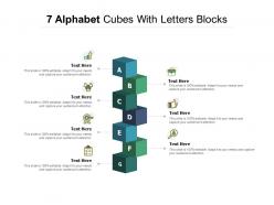 7 alphabet cubes with letters blocks