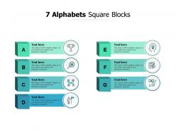 7 alphabets square blocks