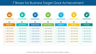 7 boxes for business target goal achievement