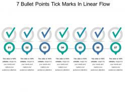 7 Bullet Points Tick Marks In Linear Flow