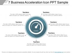 7 business acceleration icon ppt sample
