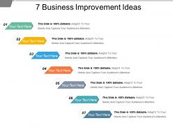 7 business improvement ideas powerpoint slide clipart