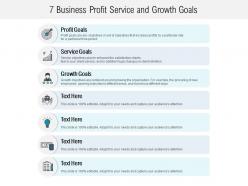 7 business profit service and growth goals