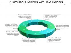 7 circular 3d arrows with text holders