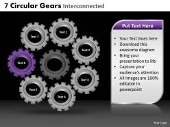 7 circular gears interconnected powerpoint slides and ppt templates db