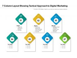 7 column layout showing tactical approach to digital marketing