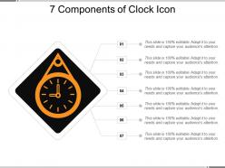 7 components of clock icon ppt slides  download