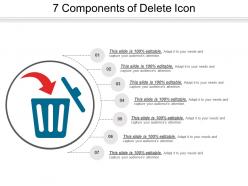 7 components of delete icon