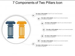 7 components of two pillars icon ppt slides download