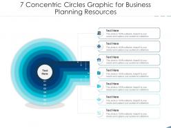 7 concentric circles graphic for business planning resources infographic template