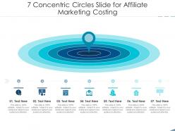 7 concentric circles slide for affiliate marketing costing infographic template