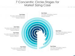 7 concentric circles stages for market sizing case infographic template