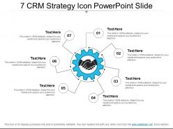 7 crm strategy icon powerpoint slide