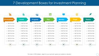 7 development boxes for investment planning