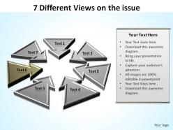 7 different views on issue inward facing arrows ppt slides diagrams templates powerpoint info graphics