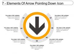 7 elements of arrow pointing down icon