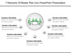 7 elements of master plan icon powerpoint presentation