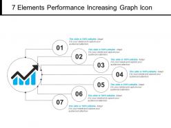 7 elements performance increasing graph icon