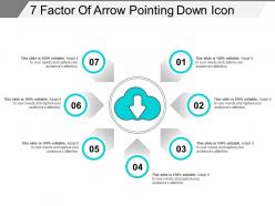 7 factor of arrow pointing down icon