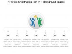 7 factors child playing icon ppt background images