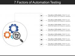 7 factors of automation testing ppt sample download