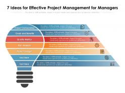 7 ideas for effective project management for managers