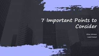 7 Important Points To Consider PPT Designs ACP
