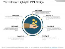 7 investment highlights ppt design