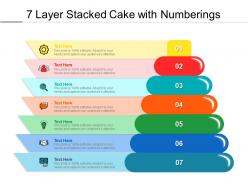 7 layer stacked cake with numberings