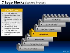 7 lego blocks stacked proces
