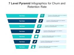 7 level pyramid for churn and retention rate infographic template