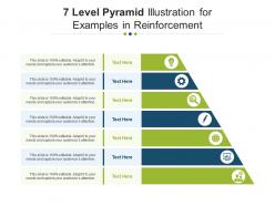 7 level pyramid illustration for examples in reinforcement infographic template