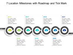 7 location milestones with roadmap and tick mark