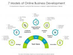 7 models of online business development