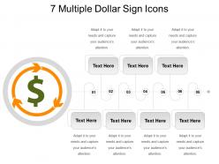 7 multiple dollar sign icons powerpoint topics