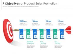 7 objectives of product sales promotion