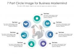 7 part circle image for business mastermind infographic template