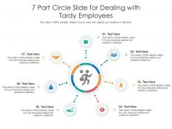 7 part circle slide for dealing with tardy employees infographic template