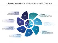 7 part circle with multicolor circle outline