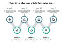 7 parts circle of data optimization engine infographic template