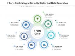 7 parts circle to synthetic test data generation infographic template