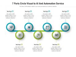 7 parts circle visual to ai and automation service infographic template