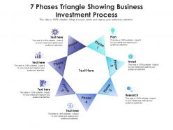 7 phases triangle showing business investment process