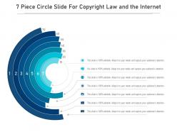 7 piece circle slide for copyright law and the internet infographic template