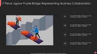 7 Piece Jigsaw Puzzle Bridge Representing Business Collaboration