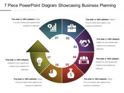 7 piece powerpoint diagram showcasing business planning ppt slide