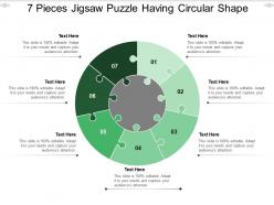 7 pieces jigsaw puzzle having circular shape