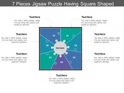 7 pieces jigsaw puzzle having square shaped
