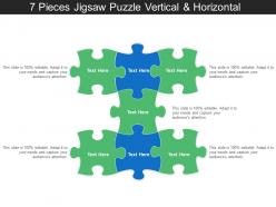 7 pieces jigsaw puzzle vertical and horizontal